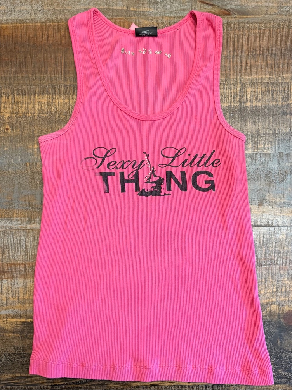 Vintage Y2K Victoria’s Secret Sexy Little thing ribbed graphic tank top